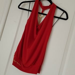 Apple Bottoms Red Top with Gold Accent